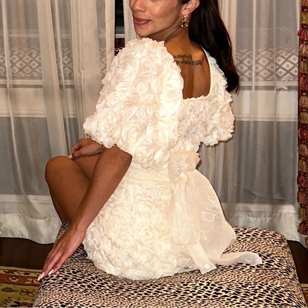 Vow Rosette Tulle Tie Mini